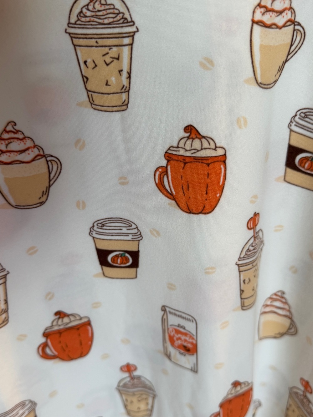 Pumpkin Spice Graphic Nightgown shirt & Sock Set - Cream & Orange - Picture 3 of 3